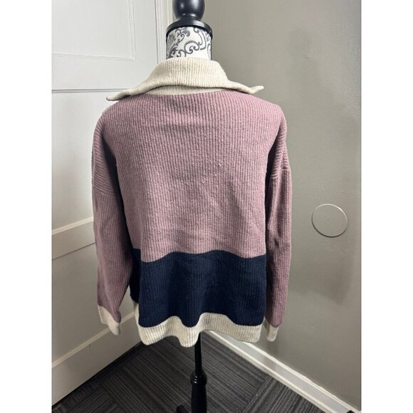 Madewell Glenbrook Half-Zip Pullover Sweater in Colorblock - Picture 9 of 10